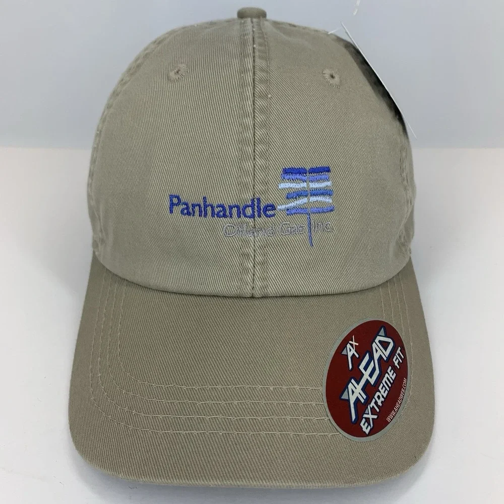 Panhandle Oil And Gas Inc Hat Tan Adjustable AHead Extreme Baseball Cap NWT